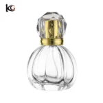 Empty Perfume Bottle 50ml, Clear Glass Atomizer with Locking Cap, 15-thread Press Spray Refillable Bottle for Travel, Fragrance Decanting, Essential Oils - Image 5