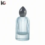 Luxury 100ml Empty Perfume Bottle with Honeycomb Zinc Alloy Cap | Premium Ribbed Glass Perfume Packaging for Brand Customization & Wholesale - Image 3