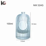 Luxury 100ml Empty Perfume Bottle with Honeycomb Zinc Alloy Cap | Premium Ribbed Glass Perfume Packaging for Brand Customization & Wholesale - Image 2