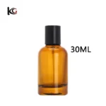 Wholesale Round 30ml 50ml 100ml Amber Perfume Bottle with cap and spray - Image 6