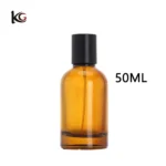 Wholesale Round 30ml 50ml 100ml Amber Perfume Bottle with cap and spray - Image 5