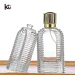 50ml Clear Glass Perfume Atomizer with Threaded Neck & Label Area - Refillable Spray Bottle for Fragrance and Cosmetics
