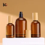 Wholesale Round 30ml 50ml 100ml Amber Perfume Bottle with cap and spray