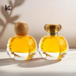 50ml Round Thick-Bottom Perfume Bottle - Mini Clear Glass, Portable with Interchangeable Cap Options - Image 5