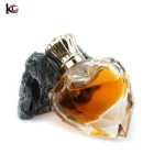 Wholesale 50ml Glass Heart Perfume Bottles No Leakage with silver cap and Spray - Image 3
