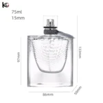 75ml Clear Fish Perfume Bottle Glass Bottles for Brand Compnay - Image 4