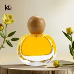 50ml Round Thick-Bottom Perfume Bottle - Mini Clear Glass, Portable with Interchangeable Cap Options