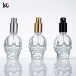 Skull Head Perfume Bottle 50ml, Refillable Glass Atomizer with Pump Spray - Gothic Cosmetic Jar for Fragrance, Lotion, Decanting - Image 2