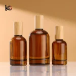 Wholesale Round 30ml 50ml 100ml Amber Perfume Bottle with cap and spray - Image 3