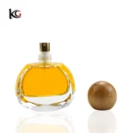 50ml Round Thick-Bottom Perfume Bottle - Mini Clear Glass, Portable with Interchangeable Cap Options - Image 4