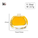 50ml Round Thick-Bottom Perfume Bottle - Mini Clear Glass, Portable with Interchangeable Cap Options - Image 3