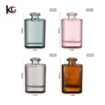 150ml Flame-Free Reed Diffuser Bottles - Wide Opening Flat Square Glass Vessel in Clear & Colors, Large Home Fragrance Decor - Image 9