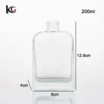 100ml 120ml 150ml 200ml Glass Diffuser Bottle Square Shape with Screw Cap - Image 11