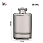 150ml Flame-Free Reed Diffuser Bottles - Wide Opening Flat Square Glass Vessel in Clear & Colors, Large Home Fragrance Decor - Image 6