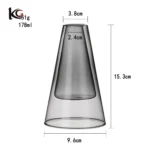 Minimalist Ins-Style Triangle Diffuser Bottle – Tall Double-Layer Borosilicate Glass for Essential Oils - Image 4