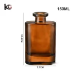 150ml Flame-Free Reed Diffuser Bottles - Wide Opening Flat Square Glass Vessel in Clear & Colors, Large Home Fragrance Decor - Image 7