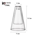 Minimalist Ins-Style Triangle Diffuser Bottle – Tall Double-Layer Borosilicate Glass for Essential Oils - Image 3
