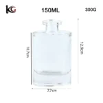150ml Flame-Free Reed Diffuser Bottles - Wide Opening Flat Square Glass Vessel in Clear & Colors, Large Home Fragrance Decor - Image 8