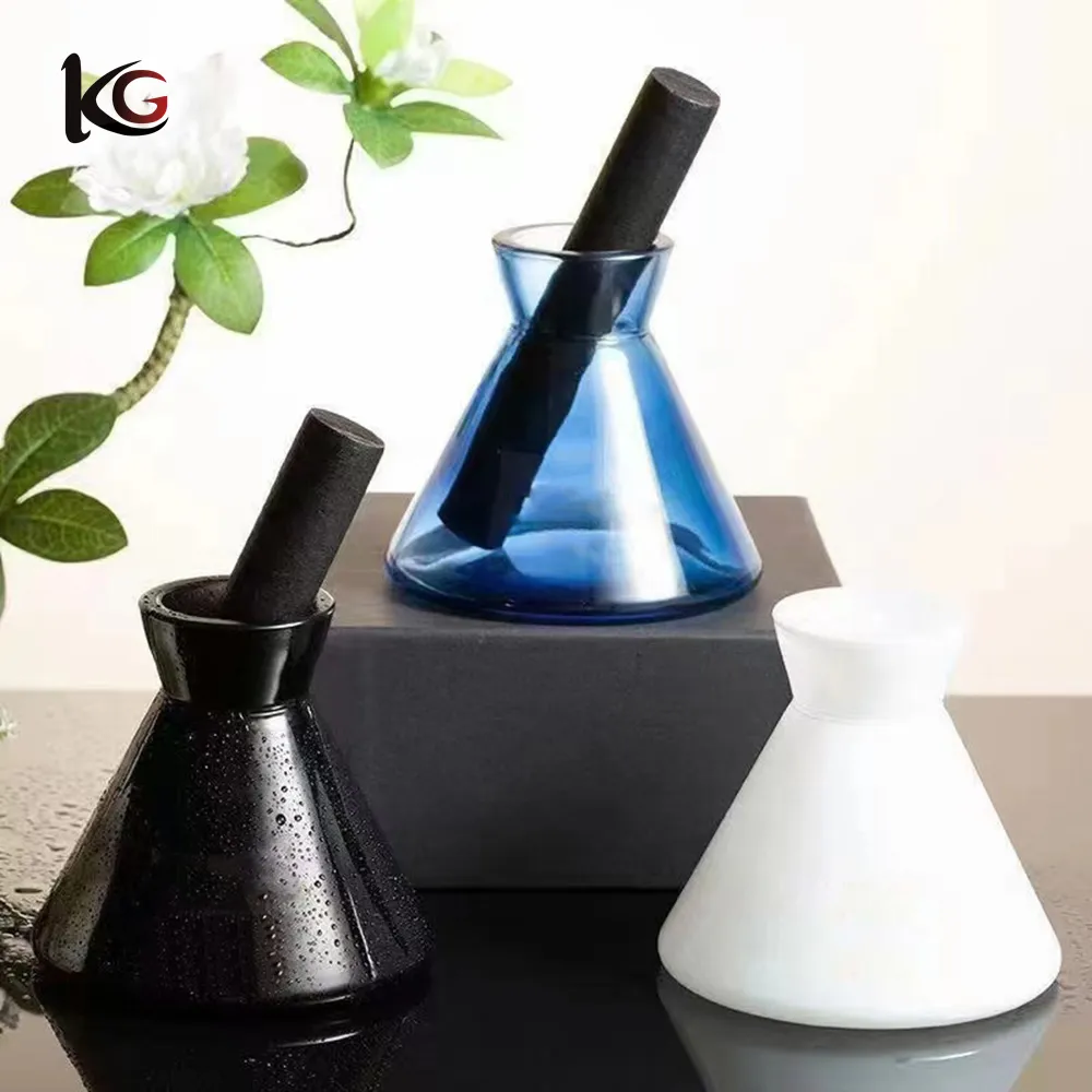 reed diffuser-14 220ml Nordic Style Glass Diffuser Bottle - Flared Cone Shape, Reed Sticks & Ins Aesthetic Home Decor - Image 1