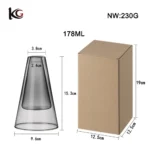 Minimalist Ins-Style Triangle Diffuser Bottle – Tall Double-Layer Borosilicate Glass for Essential Oils - Image 5