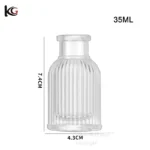 Creative Roman Ribbed Aroma Diffuser Bottle - Glass Vase with Reed Sticks & Dried Flowers for Home Bedroom Fragrance - Image 17