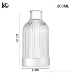 Creative Roman Ribbed Aroma Diffuser Bottle - Glass Vase with Reed Sticks & Dried Flowers for Home Bedroom Fragrance - Image 15