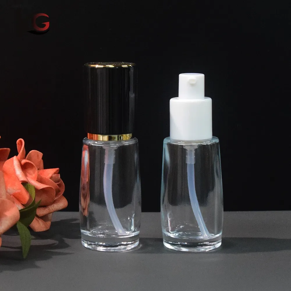 S-1038-1000- (11) Wholesale 30ml Clear Matte Foundation Bottle China Supplier - Image 1