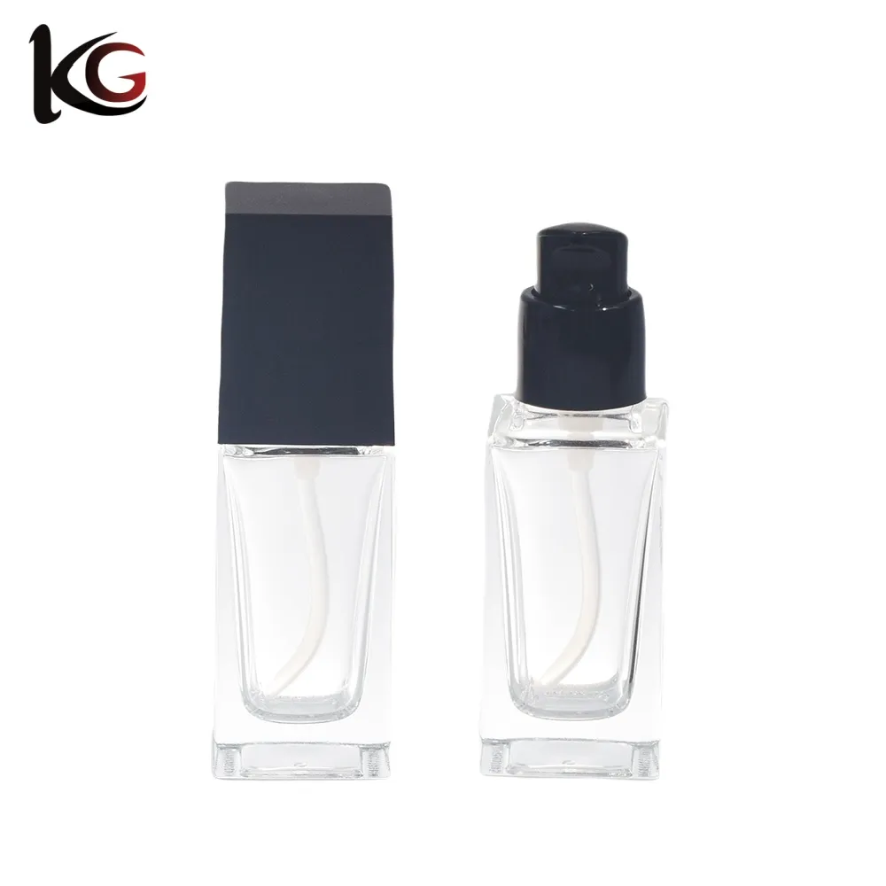 XZJ-0026 (7) Wholesale 30ml Clear Matte Foundation Bottle China Supplier - Image 1
