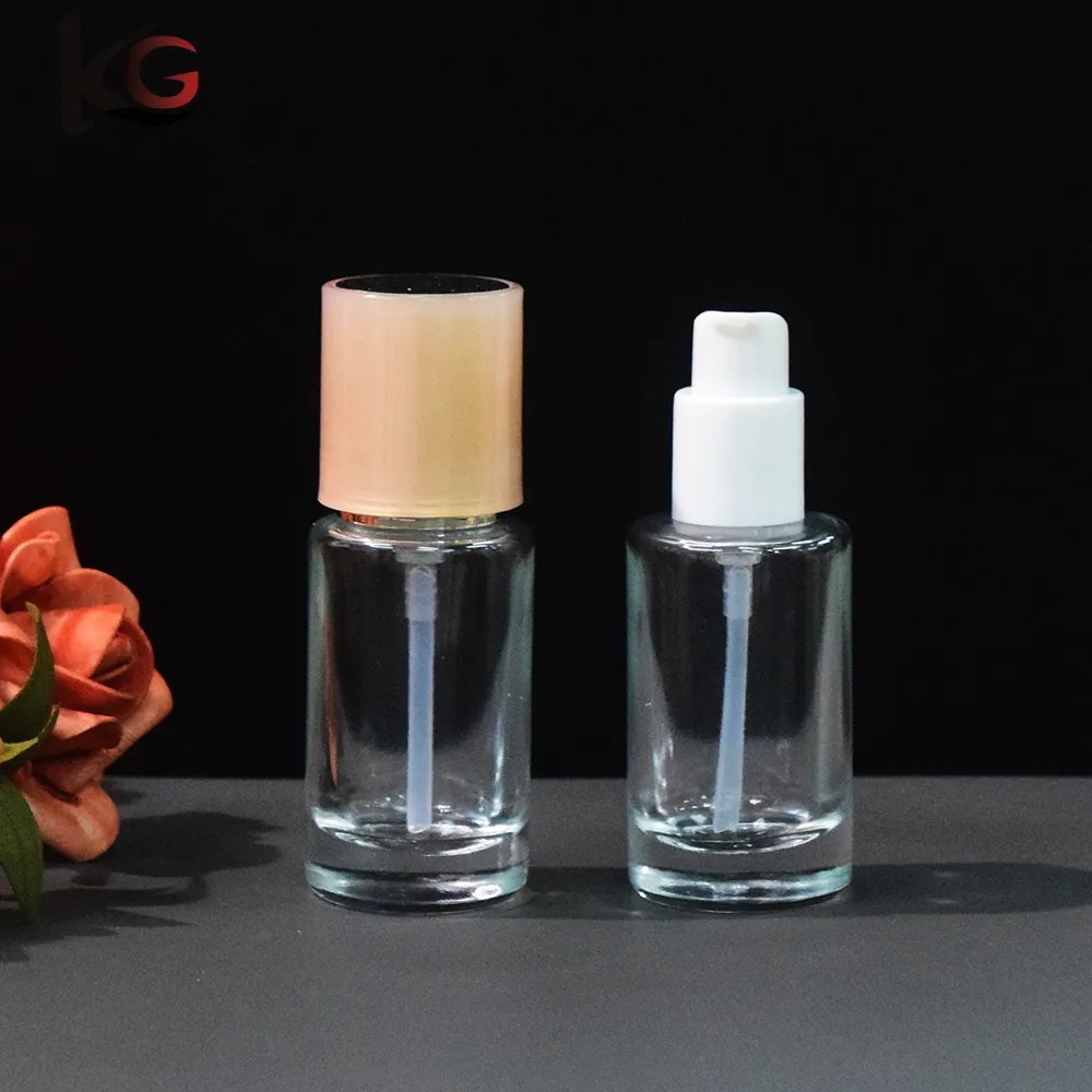 XZJ-0028 (15) Wholesale 30ml Clear Matte Foundation Bottle China Supplier - Image 1