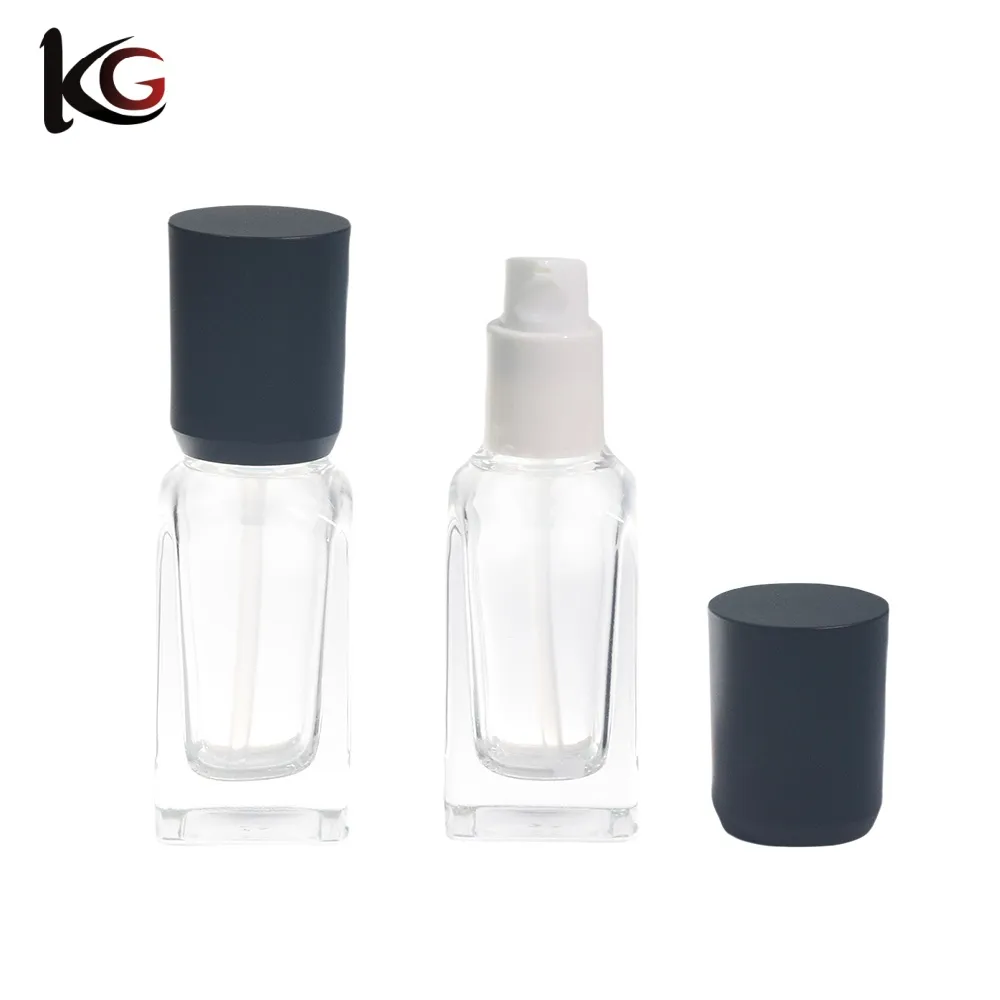 XZJ-20195 (6) Wholesale 40ml Clear Matte Foundation Bottle China Supplier - Image 1