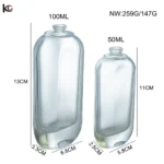 New Tall Perfume Bottle 100ml 3.38oz Clear Glass Container for perfume brand - Image 4