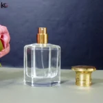 6-Sided Crystal Glass Perfume Bottle - Crimp Geometric Luxury Perfume Container with Premium Sprayer for Elegant Brand Packaging - Image 9