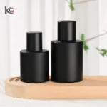 Factory Direct Cylinder Matte Black Perfume Bottles 30ml 50ml - Threaded Pump Glass Empty Bottles, New Design Cosmetic Containers - Image 2