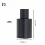 Factory Direct Cylinder Matte Black Perfume Bottles 30ml 50ml - Threaded Pump Glass Empty Bottles, New Design Cosmetic Containers - Image 3